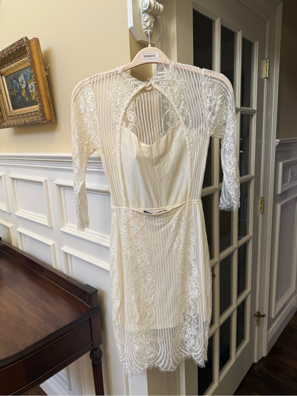 For Love & Lemons Cream Lace Long-Sleeve  Dress - Picture 4 of 7